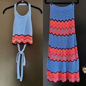 Zara Knit Skirt Set (Skirt Size S, Top Size M)